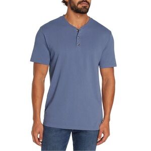 Eddie Bauer Short Sleeve Henley-Purple-Size M-NWT